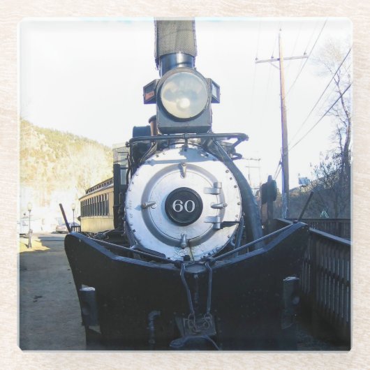 コロラド州アイダホ春Engine No. 60 ガラスコースター (正面)