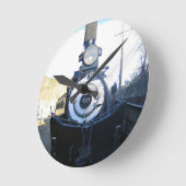 コロラド州アイダホ春Engine No. 60 ラウンド壁時計 (傾斜)