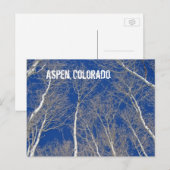 コロラド州アスペンにある冬のアスペンの木 ポストカード (正面/裏面)