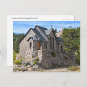 コロラド州アレンスパークの岩に面した礼拝堂 ポストカード (正面/裏面)