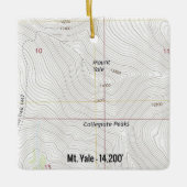 コロラド州イェール山フォーティナー セラミックオーナメント (正面)