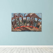 コロラド州エコーレイク – Large Letter Scenes キャンバスプリント (インサイチュ (ウッドフロア))