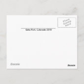 コロラド州エステスパーク ポストカード (裏面)