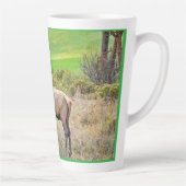 コロラド州エステス公園の男性エルク9月 カフェラテマグ (右)