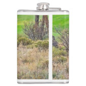 コロラド州エステス公園の男性エルク9月 フラスク (裏面)