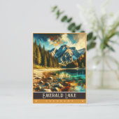 コロラド州エメラルド湖 |ヴィンテージ絵画ー ポストカード (スタンド正面)