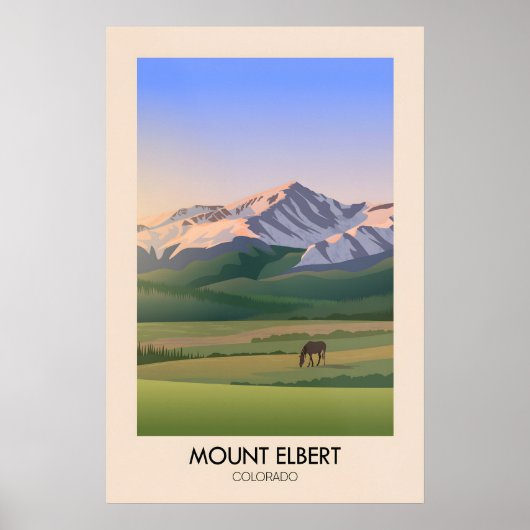 コロラド州エルバート山アメリカ旅行ポスター ポスター (正面)