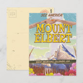 コロラド州エルバート山 アメリカ旅行ポスター ポストカード (正面/裏面)