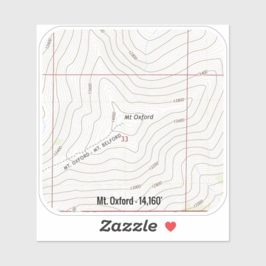 コロラド州オックスフォード山 シール (シート)