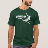 コロラド州ガニソン スキーヤー Tシャツ (正面)