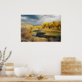 コロラド州ガンニソン川の秋 ポスター (キッチン)