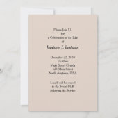 コロラド州キバラダー記念礼拝 招待状 (裏面)