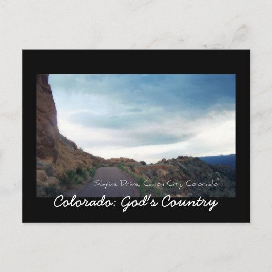 コロラド州キャノンシティのスカイラインドライブ ポストカード (正面)