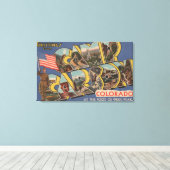 コロラド州キャンプカーソン – Pikes Peak キャンバスプリント (インサイチュ (ウッドフロア))