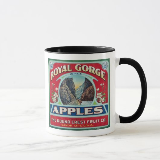 コロラド州キヤノンシティ王室の- Gorge Apple Label マグカップ (右)