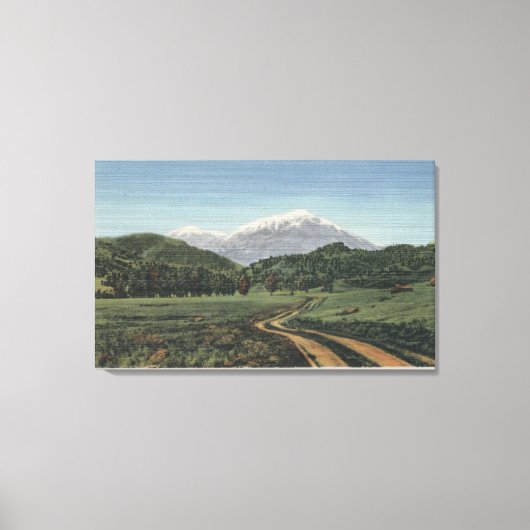 コロラド州キュチャラ – ピークのスペインの眺め キャンバスプリント (正面)