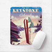 コロラド州キーストーンヴィンテージスタイルポスター。 マウスパッド (マウス)