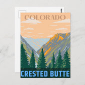 コロラド州クリステッドビュッテ山脈 ポストカード (正面/裏面)