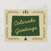 コロラド州クリスマスホリデーグリーティング シーズンポストカード (正面)