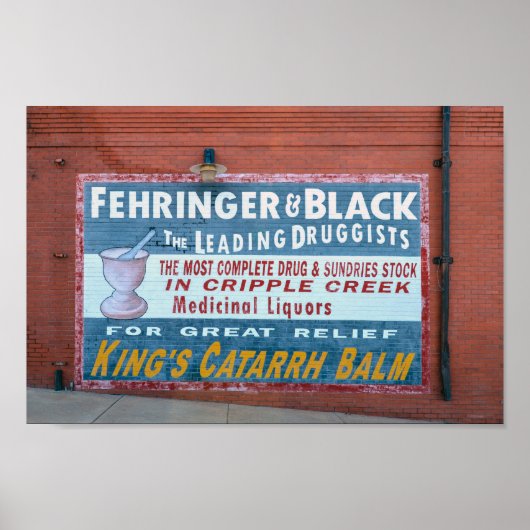 コロラド州クリップル・クリークのドルギスト・ムラル・アド ポスター (正面)