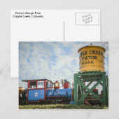 コロラド州クリップル・クリークのナローゲージ・トレイン ポストカード (正面/裏面)