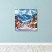 コロラド州クレステッドビュートの冬のワンダーランド キャンバスプリント (インサイチュ (ウッドフロア))