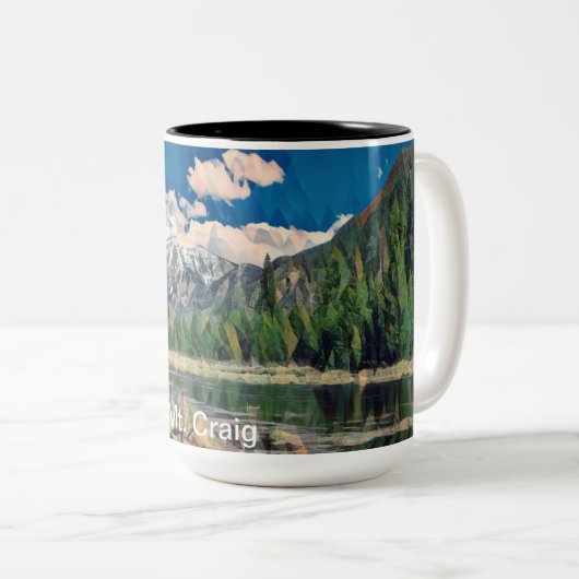 コロラド州グランドレイクのクレイグ山 ツートーンマグカップ (正面右)
