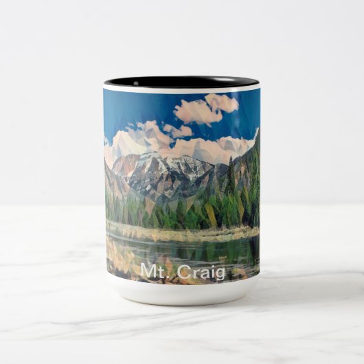 コロラド州グランドレイクのクレイグ山 ツートーンマグカップ (中央)