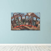 コロラド州コルテス – ラージレターのシーン キャンバスプリント (インサイチュ (ウッドフロア))