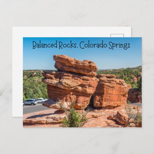 コロラド州コロラド州コロラド州の春のバランスの取れた岩 ポストカード (正面/裏面)