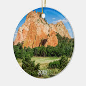 コロラド州コロラド州春の庭 セラミックオーナメント (左)