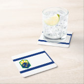 コロラド州コロラド春州旗 スクエアペーパーコースター (インサイチュ)