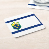 コロラド州コロラド春州旗 スクエアペーパーコースター (アングル)