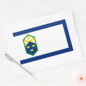 コロラド州コロラド春州旗 長方形シール (封筒)