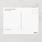 コロラド州ゴールデンにあるウィンディ・サドル・パークから眺める ポストカード (裏面)