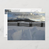 コロラド州サンフアン山脈の冬 ポストカード (正面/裏面)