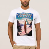 コロラド州シャフィー郡のスキーポスター Tシャツ (正面)