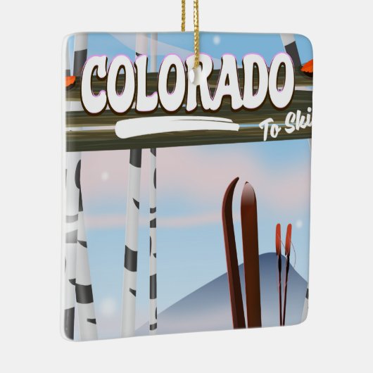 コロラド州スキーへ! セラミックオーナメント (右)