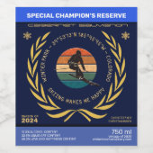 コロラド州スキーウィンターパーク – マンスキーヤーゴールデン文字 ワインラベル (シングルラベル)