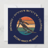 コロラド州スキースノーマス – ウィメンスキーヤー，イエロー文字 シーズンカード (正面)