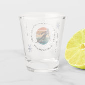 コロラド州スキーテルライド – ウィメンスキーヤー，ブラック文字 ショットグラス (裏面)