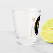 コロラド州スキーテルライド – マンスキーヤー、イエロー文字 ショットグラス (左)
