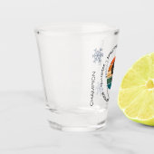 コロラド州スキーテルライド – マンスキーヤー、ブラック文字 ショットグラス (左)