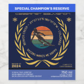 コロラド州スキービーバークリーク – ウィメンズスキーアオンダーク ワインラベル (シングルラベル)