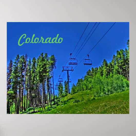 コロラド州スキーリフトのポスター ポスター (正面)