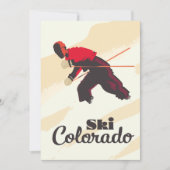 コロラド州スキー旅行ポスター セーブザデート (正面)