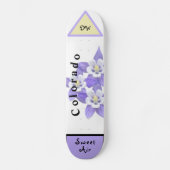 コロラド州スケートボードw/オダマキ（植物）フラワー スケートボード (正面)