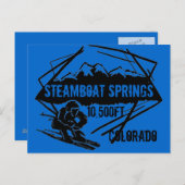 コロラド州スチームボートスプリングス スキー標高 ポストカード (正面/裏面)