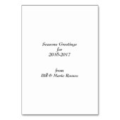 コロラド州スノーマスの水彩 テーブルナンバー (裏面)