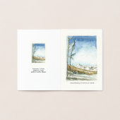 コロラド州スノーマス 水彩画 箔カード (内部)